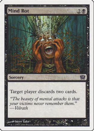 Card art depicts a screaming, monstrous face in a dark, wooded setting.