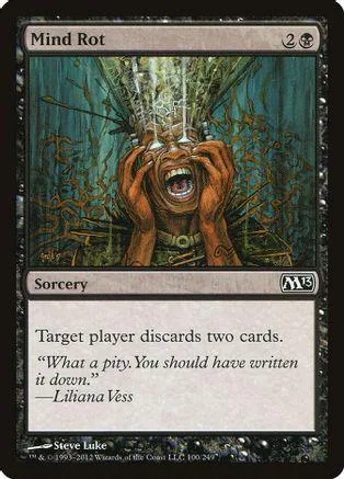 Card art depicts a screaming, monstrous face under dripping green foliage.