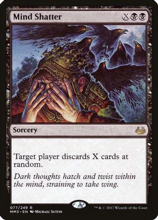 Dark, shadowy figure with hands raised against a stormy, dark landscape.