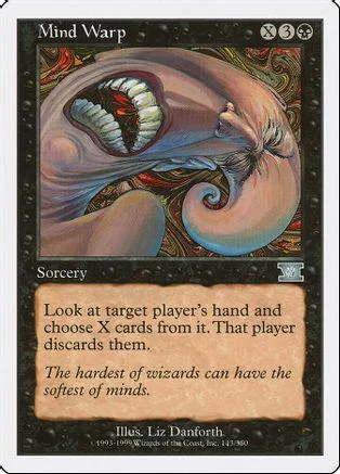 Purple, swirling, monstrous creature art on a Magic: The Gathering card.