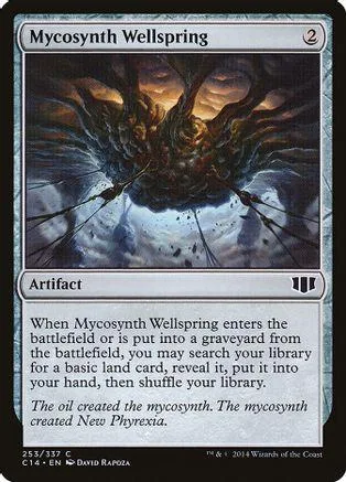 Dark, swirling creature art on a black and white card.
