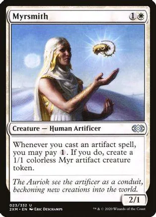 Card art shows blonde woman with outstretched hand against bright sky.