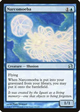Blue and white card art featuring swirling white energy against a blue background.