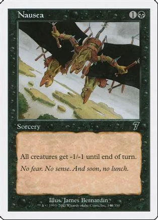 Card art depicts monstrous figures flying over a landscape. Black and brown tones.