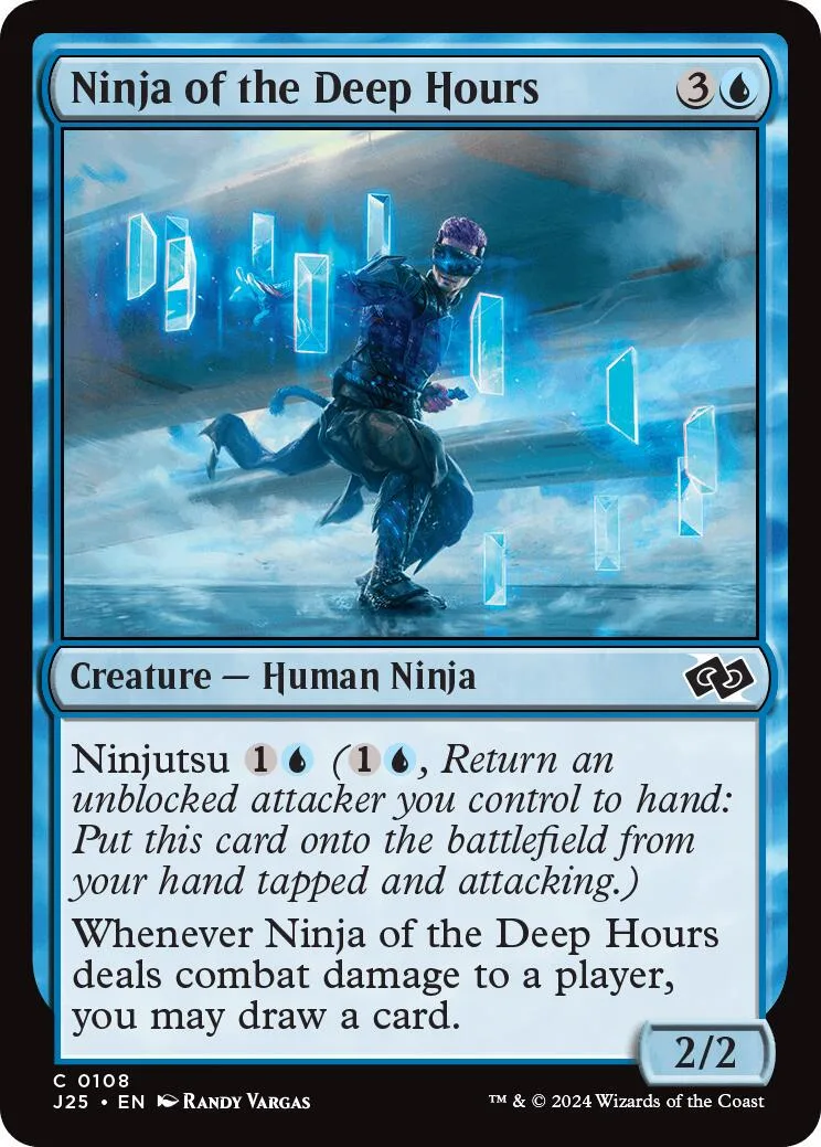 Ninja character in blue and purple, attacking in a snowy, blue-toned environment.