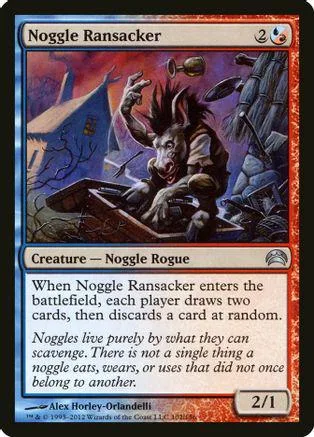 Dark fantasy creature on a card, featuring a snarling ogre-like figure.