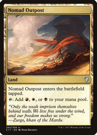 Land card art showing a ship sailing through a dramatic, stormy sky.