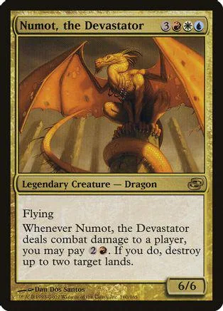 Dragon creature card featuring a golden dragon with large orange wings.