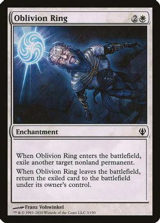 Dark fantasy figure in blue and silver on a Magic: The Gathering card.