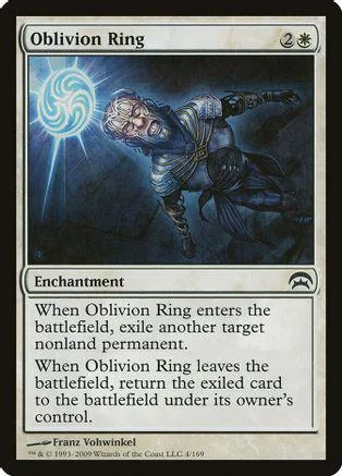 Dark fantasy art of a robed figure with glowing blue energy on a card.