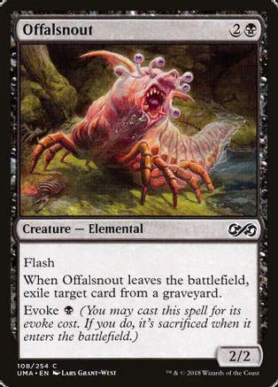 Red, monstrous elemental creature on a Magic: The Gathering card.