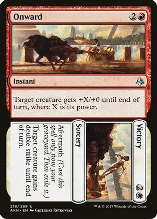 Black and brown creature on a battlefield scene, Instant spell card.