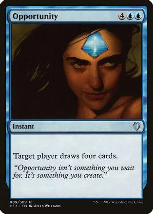 Dark-haired woman with blue gem on forehead on a Magic: The Gathering card.