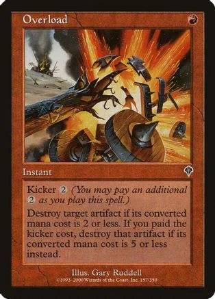 Dark, fiery scene with mechanical elements on a Magic: The Gathering card.