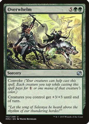 Fantasy battle scene on a Magic: The Gathering card, green and brown tones.