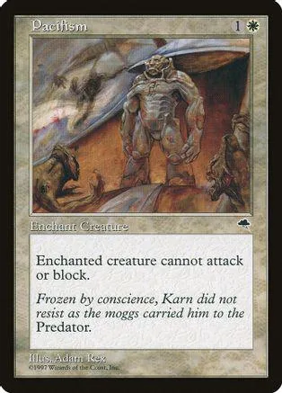 Card art shows muscular figure in brown tones on a fantasy battlefield.