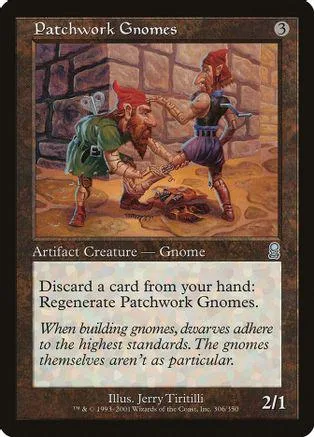 Two gnome figures in fantasy setting on a Magic: The Gathering card.