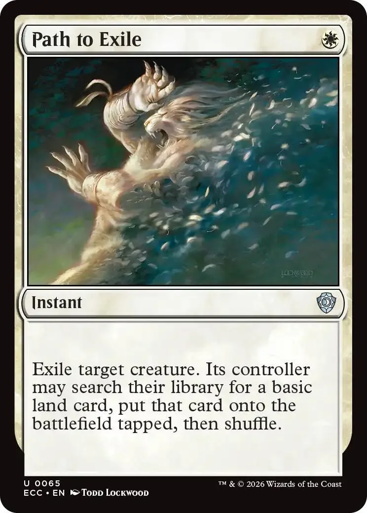 White and blue art card featuring swirling, ethereal figures in water.
