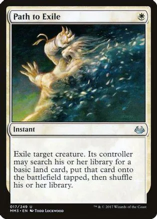 Creature card art: white, ethereal figure amidst dark, blue water.