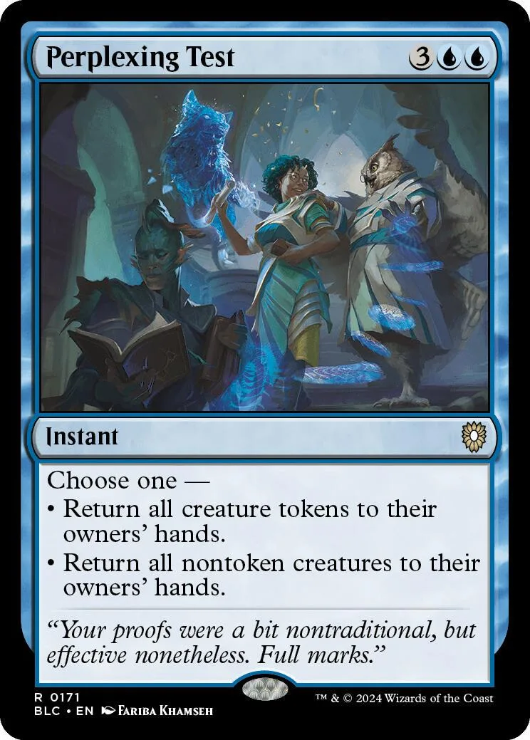 Magic: The Gathering card art showing figures in a mystical, blue-toned scene.