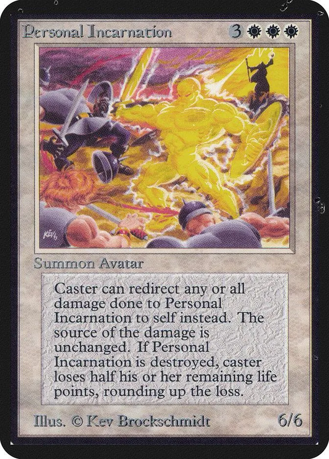 Yellow and orange energy blast on a card featuring a figure in action.