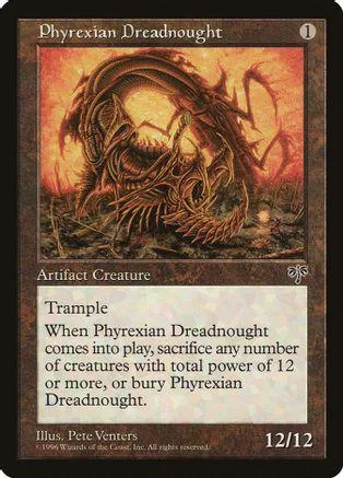 Dark, monstrous creature on a card. Black and orange tones.