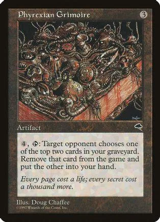 Dark, ornate card art depicting tangled, monstrous shapes on a black and brown card.