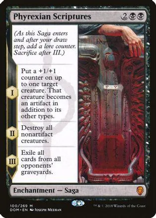 Black and red card art depicts a detailed, ornate, mechanical structure.