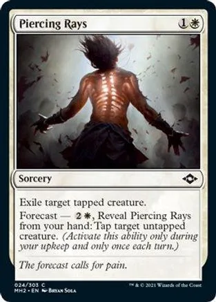 Dark-haired figure with glowing back, casting spell on a Magic: The Gathering card.