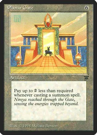 Magic: The Gathering card, Planar Gate, featuring a glowing archway structure.