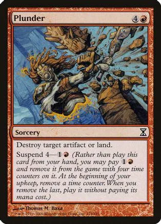 Card art depicts chaotic battle scene with figures amidst debris. Black and orange frame.