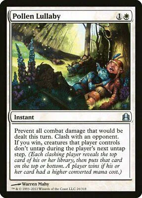 Fantasy scene with figures under trees, dark greens and blues, Magic: The Gathering card.