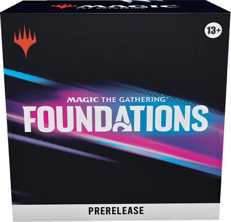 Black box with "Magic: The Gathering Foundations" title in colorful text.