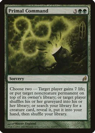 Green and black card art depicting glowing, swirling energy in a dark landscape.