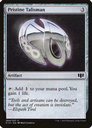 Silver and white artifact card art featuring a stylized, glowing symbol.