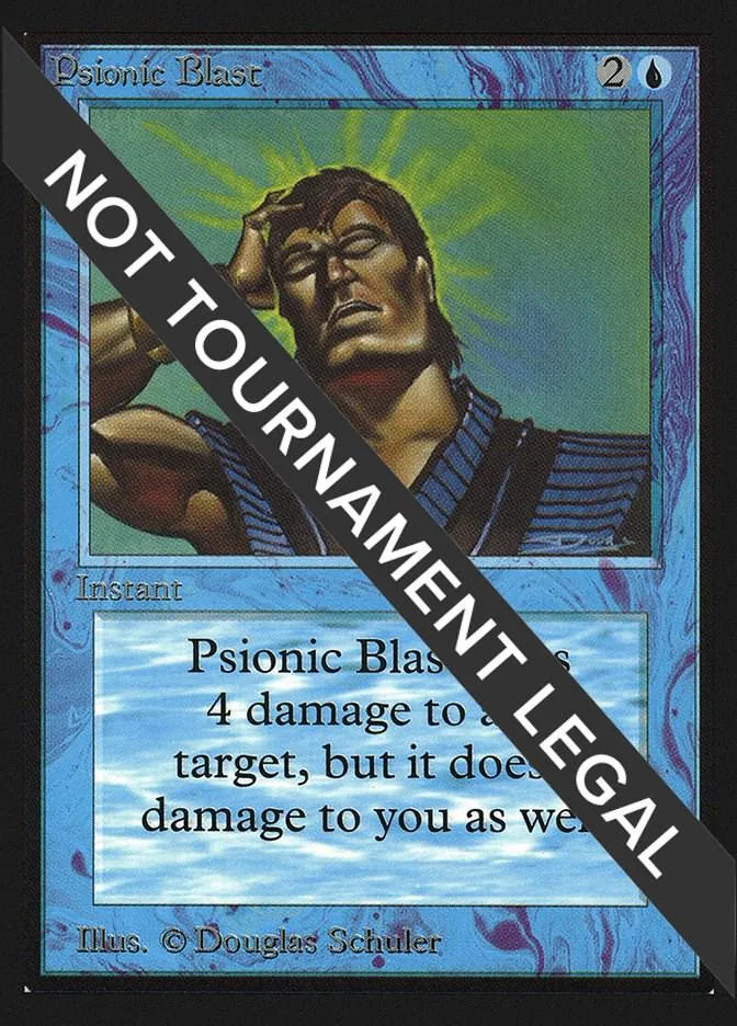 Card art shows man with glowing energy, blue and green tones.