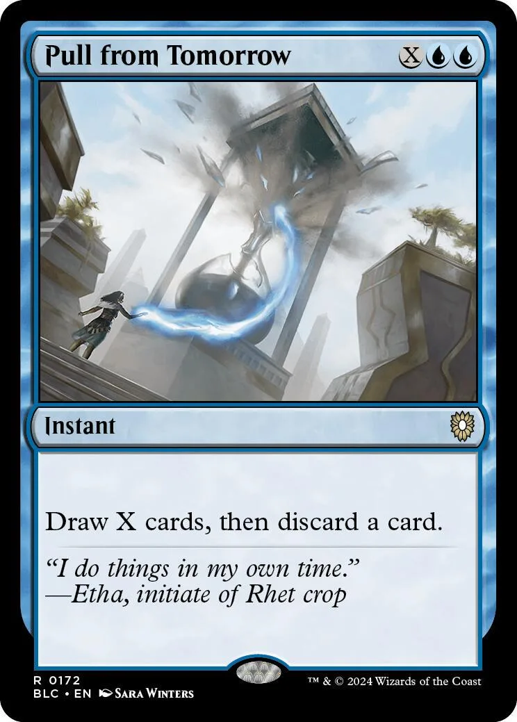 Magic: The Gathering card art showing a dark, crumbling structure with blue energy.