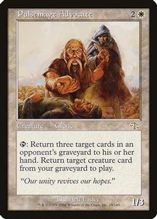 Card art shows bearded man and hooded figure in a landscape.