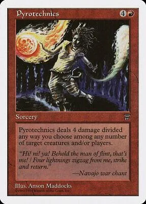 Dark fantasy card art: figure with fiery energy, black and orange tones.