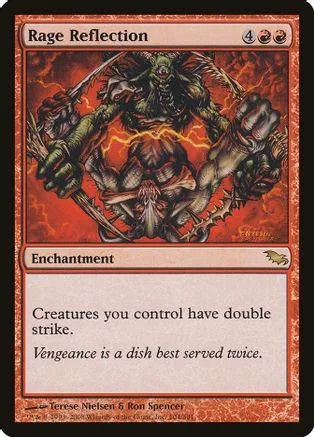 Dark, monstrous creature on a red and orange card with black text.