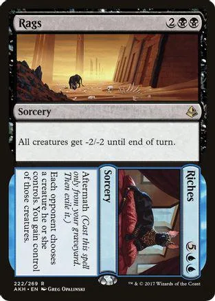 Card art shows desert landscape. Black and white text on a rectangular card.