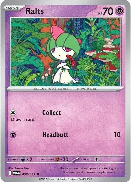 Green and white character in jungle setting on a Pokémon trading card.