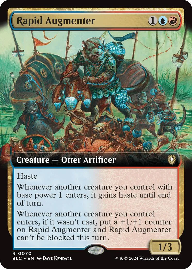 Card art shows otter creature on horseback in a grassy, outdoor scene.