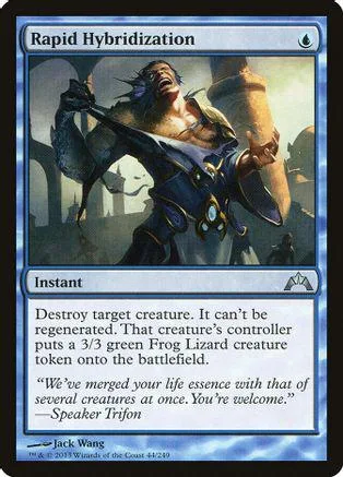 Dark warrior creature on a battlefield, blue and black card art.