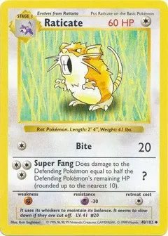 Raticate [Shadowless] #40