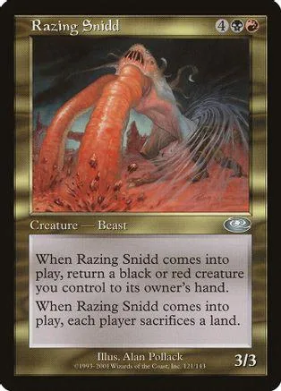 Giant red and white cephalopod creature on a dark, fiery background.