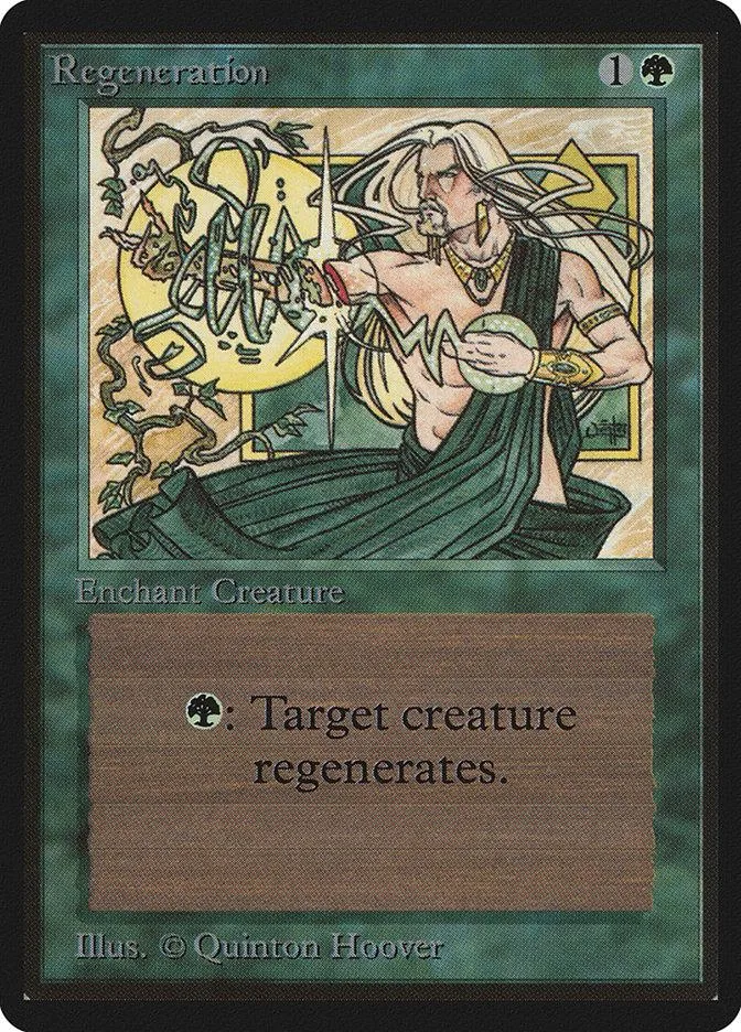 Card art shows pale figure with flowing hair against a swirling, golden background.