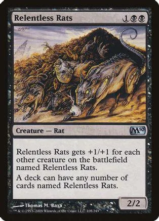 Card art shows snarling rats in a dark, earthy landscape. Creature card.