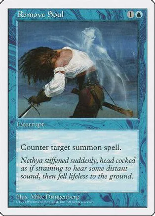 Dark-haired figure with white spectral form against blue background.