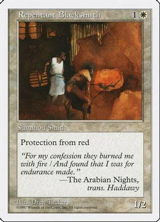 Card art shows two figures in a dimly lit, rustic setting.